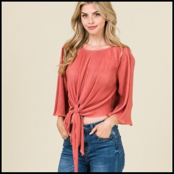 Tie-Front Flutter Sleeve - Picture 5 of 5